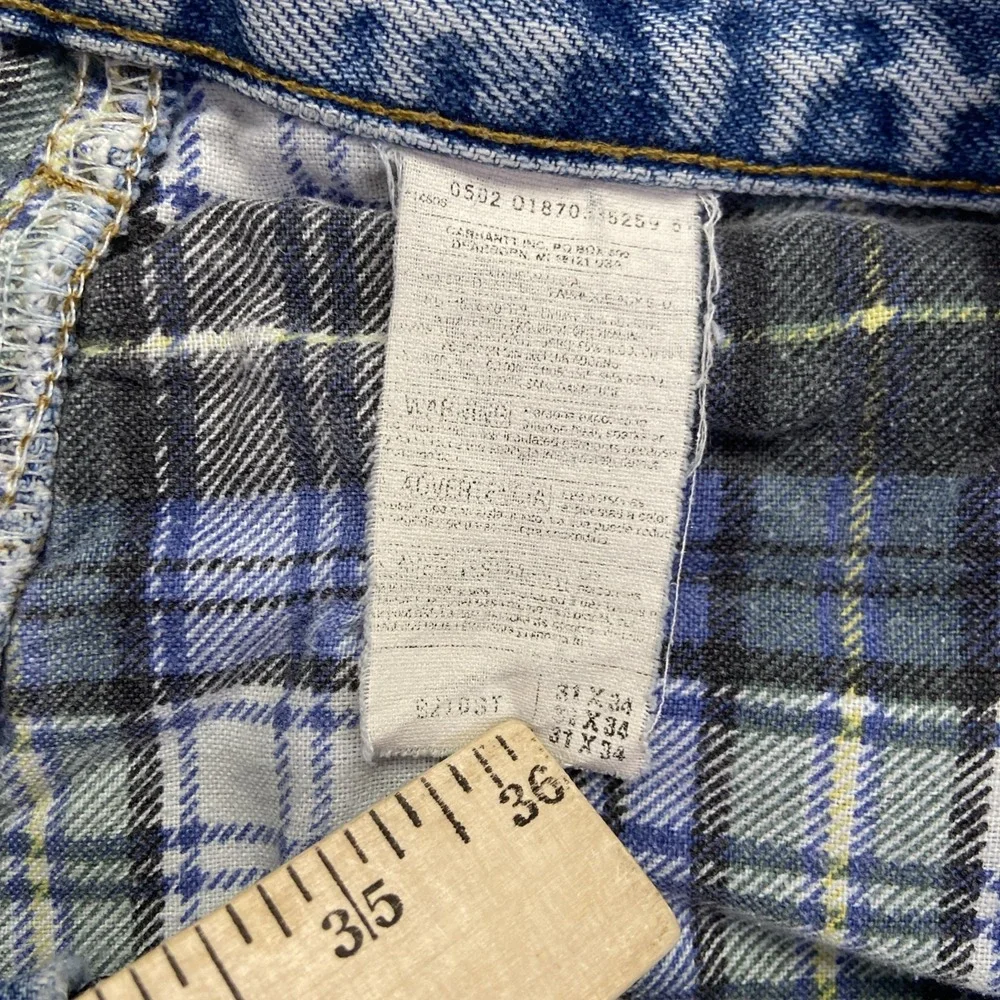 Carhartt Jeans Mens 30 x 32 Blue Denim Relaxed Fit Workwear Vintage Distressed